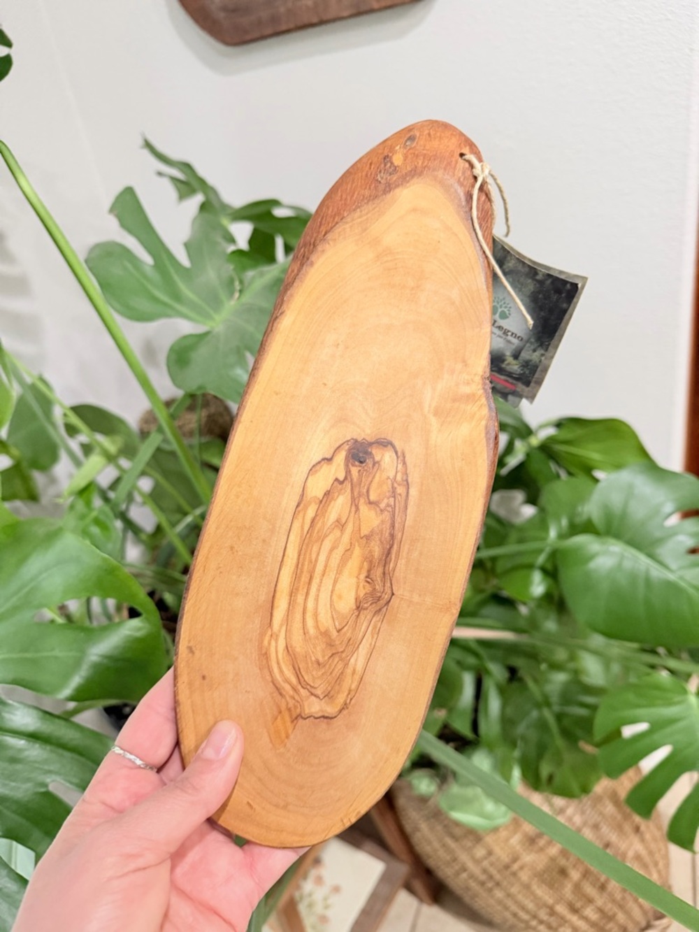 Arte Legno Olive Wood Tray Made in Italy Live Edge Rustic Serving Dish